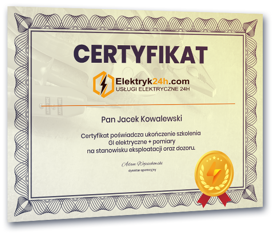 Certyfikat Elektryk24h